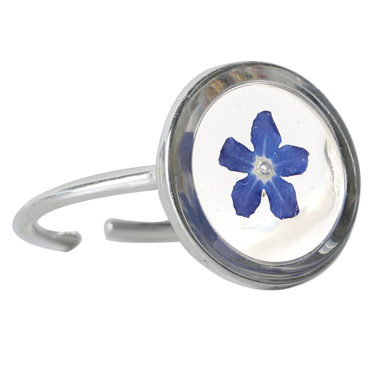 Forget Me Not Silver Ring