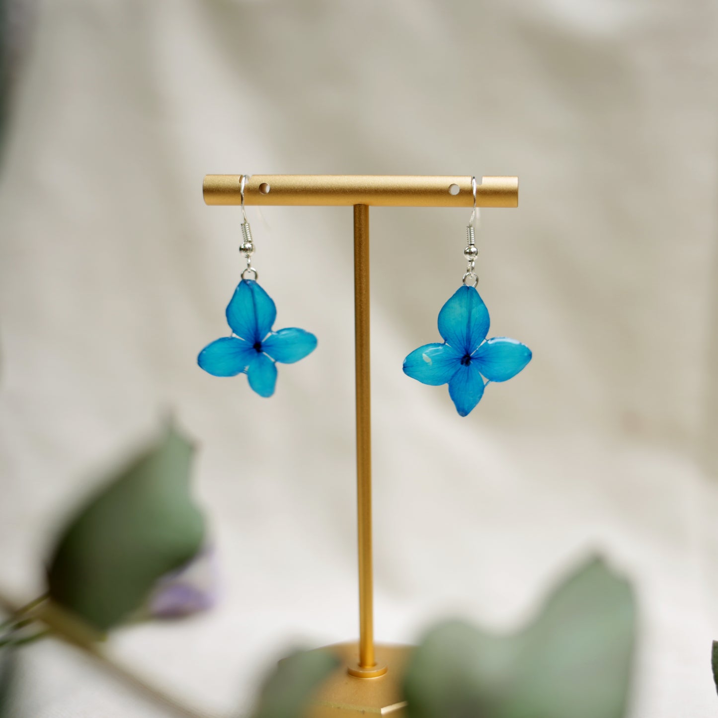 Turquoise Hydrangea Earrings