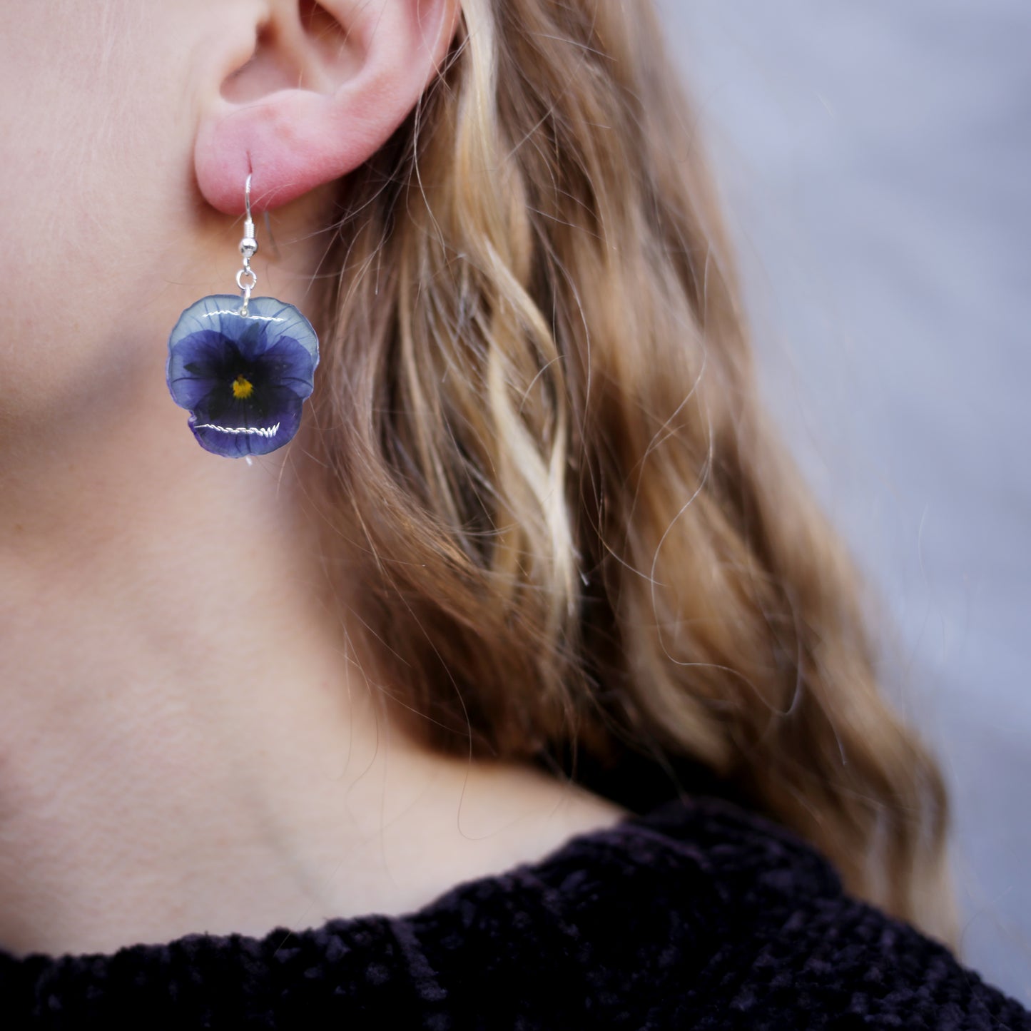 Pansy Earrings - Midnight