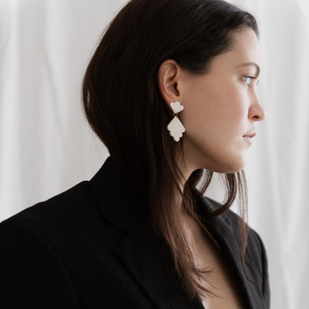 Art Deco Clay Earrings