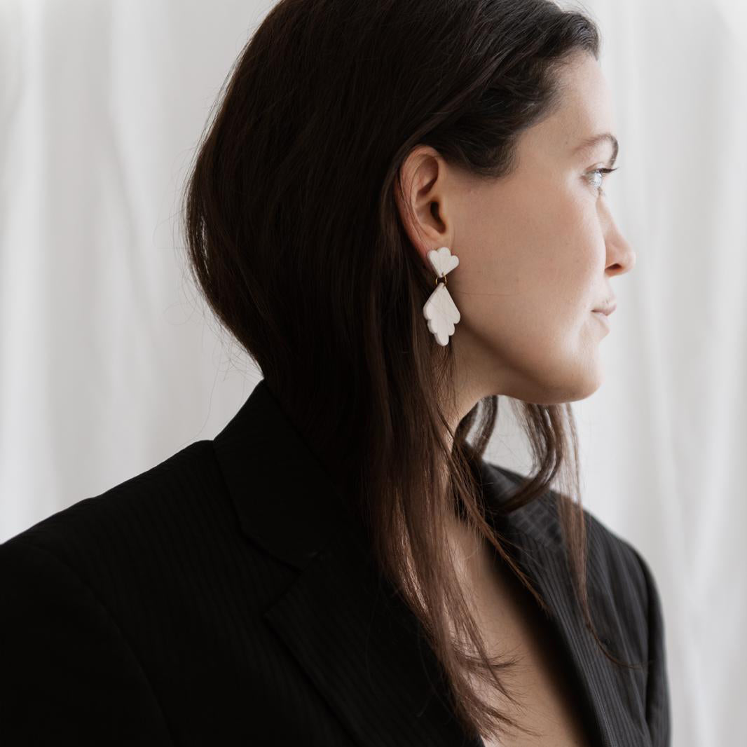 Art Deco Clay Earrings