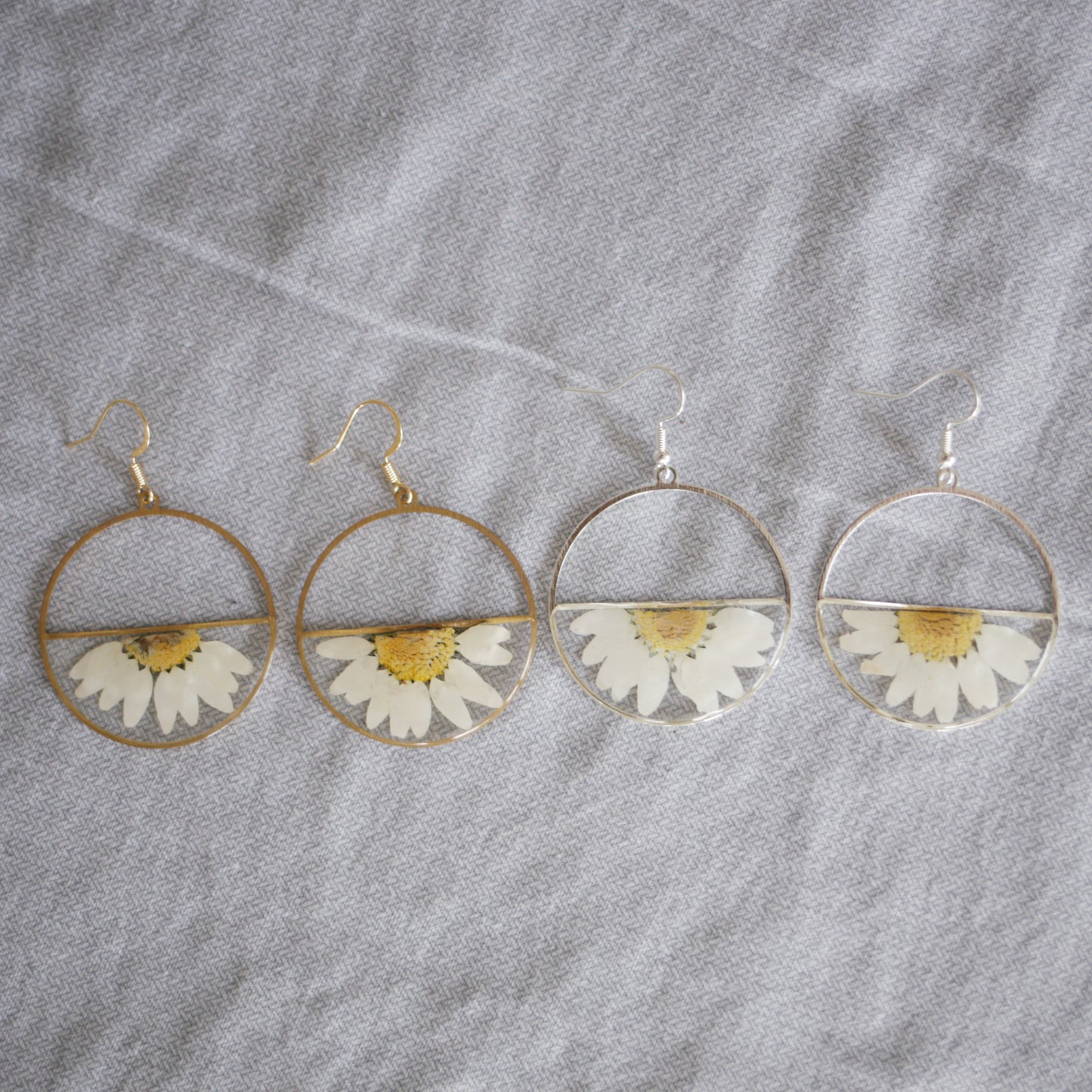 Half Daisy Earrings