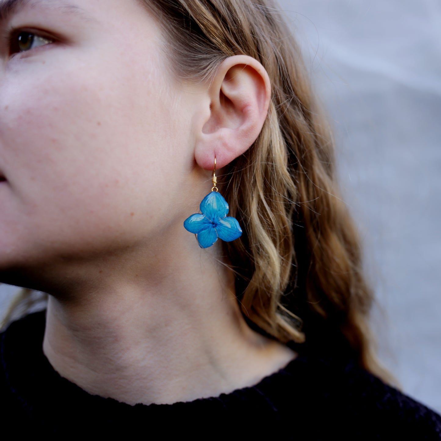 Turquoise Hydrangea Earrings