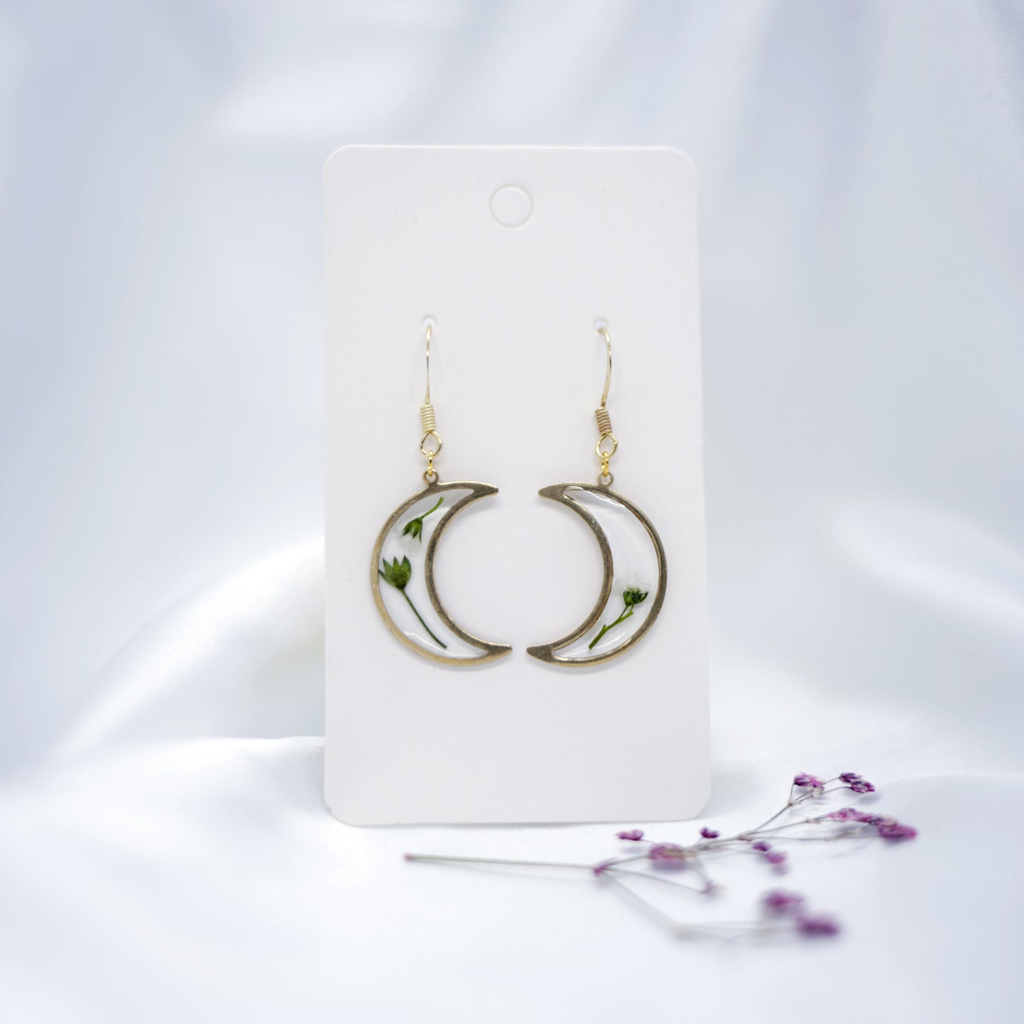 Moon & Flower Earrings