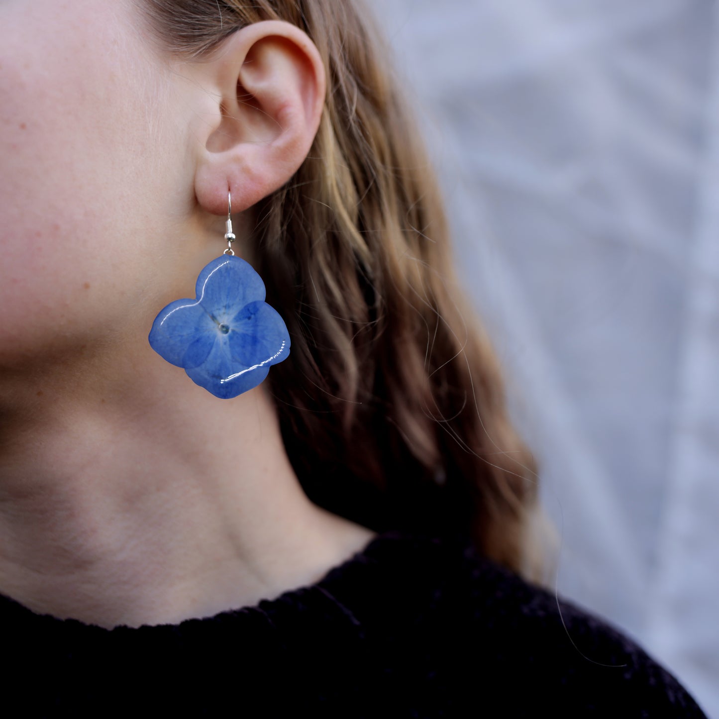 Blue Hydrangea Earrings