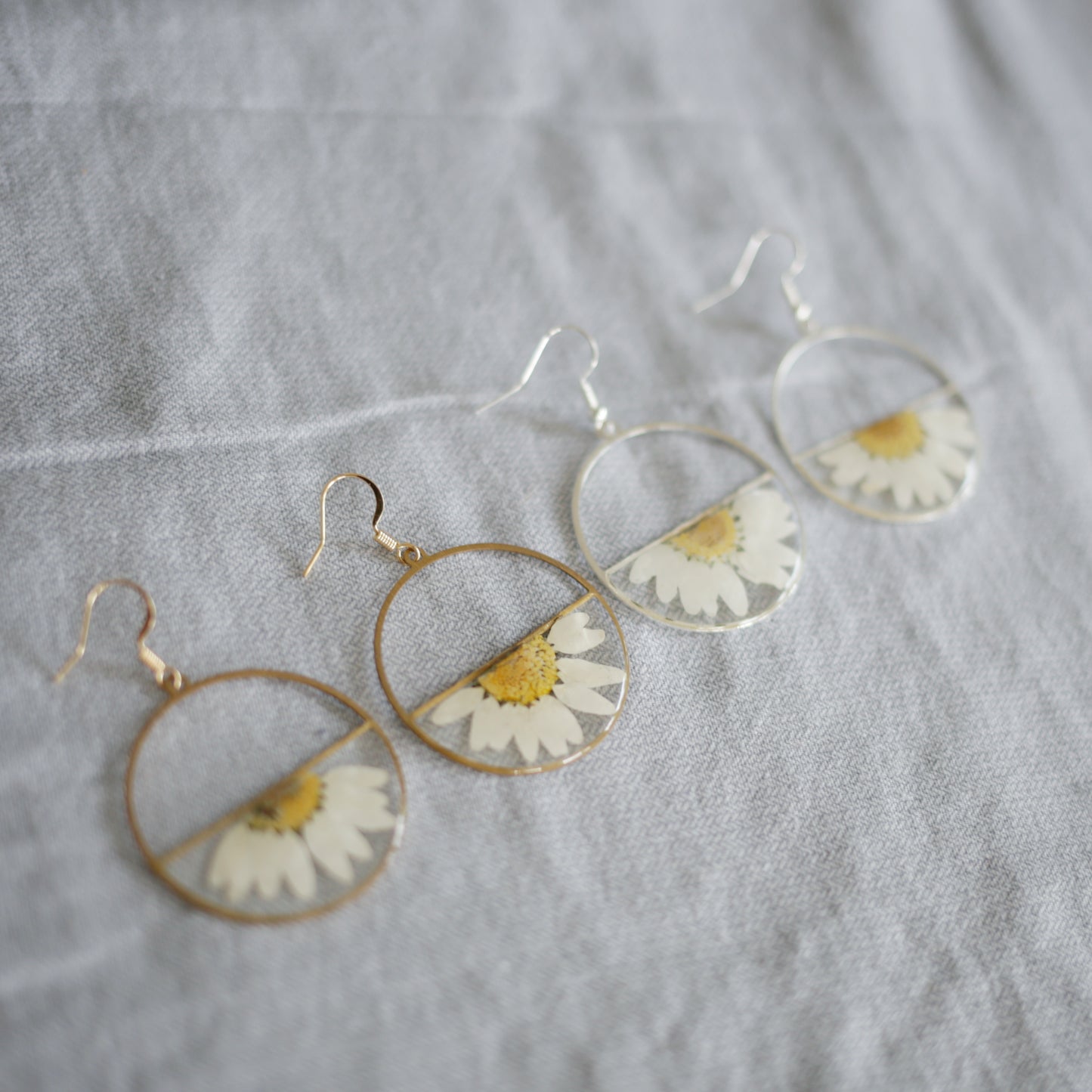 Half Daisy Earrings