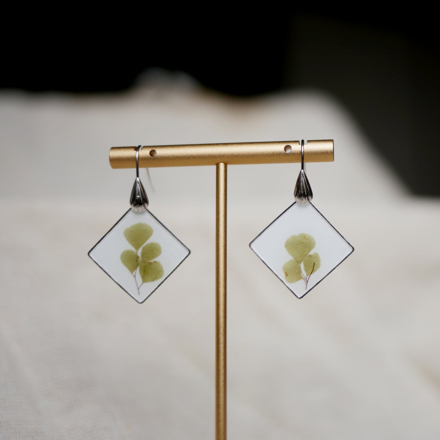 Art Deco Leaf Earrings