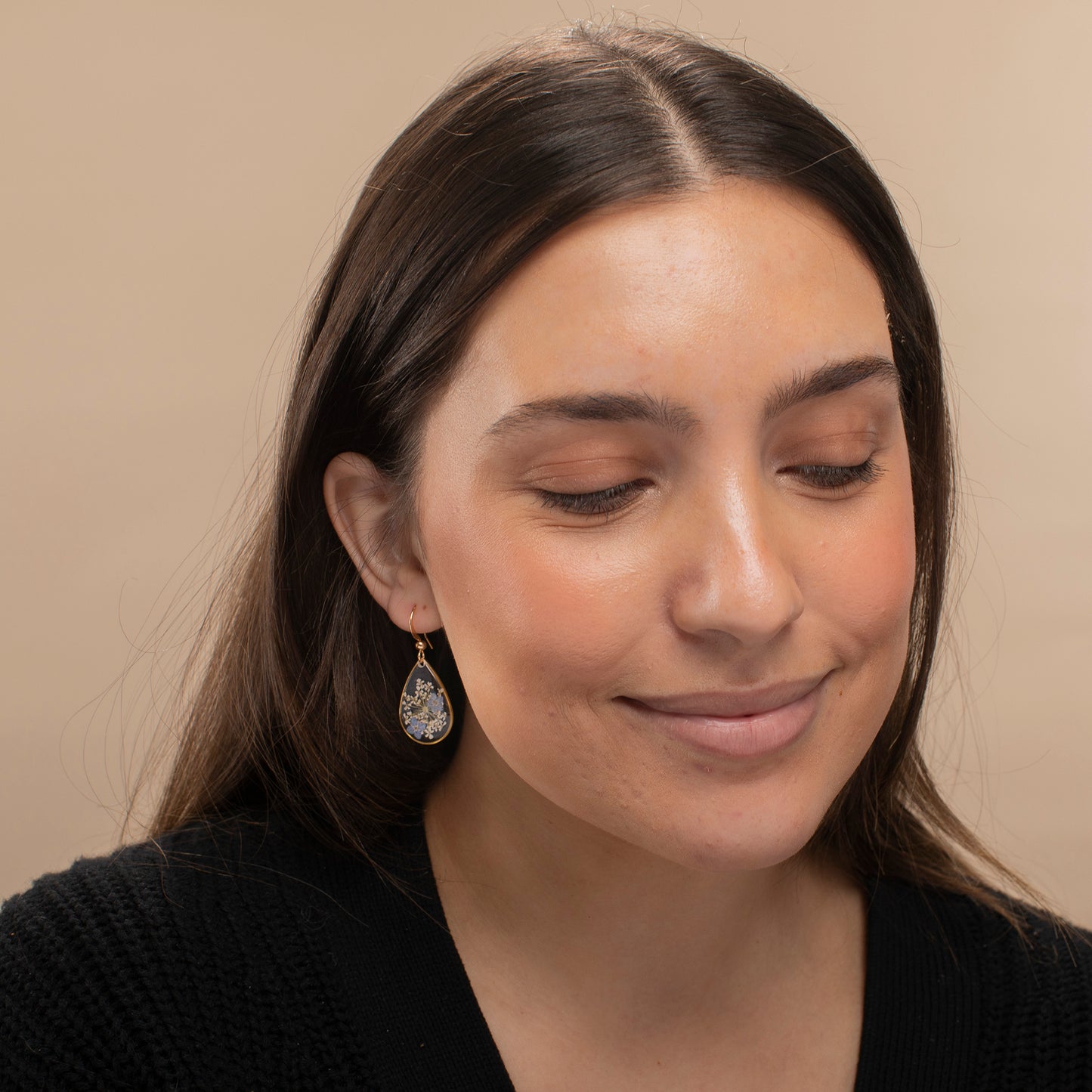 Queen Anne & Forget Me Not Earrings
