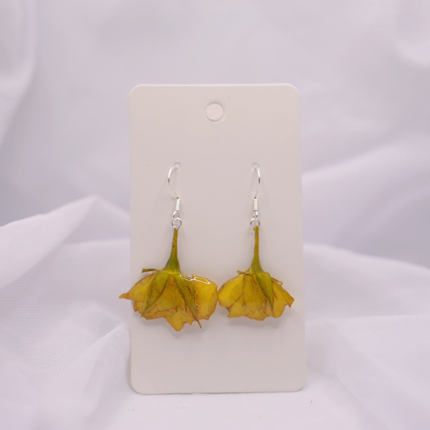 Yellow Rose Earrings