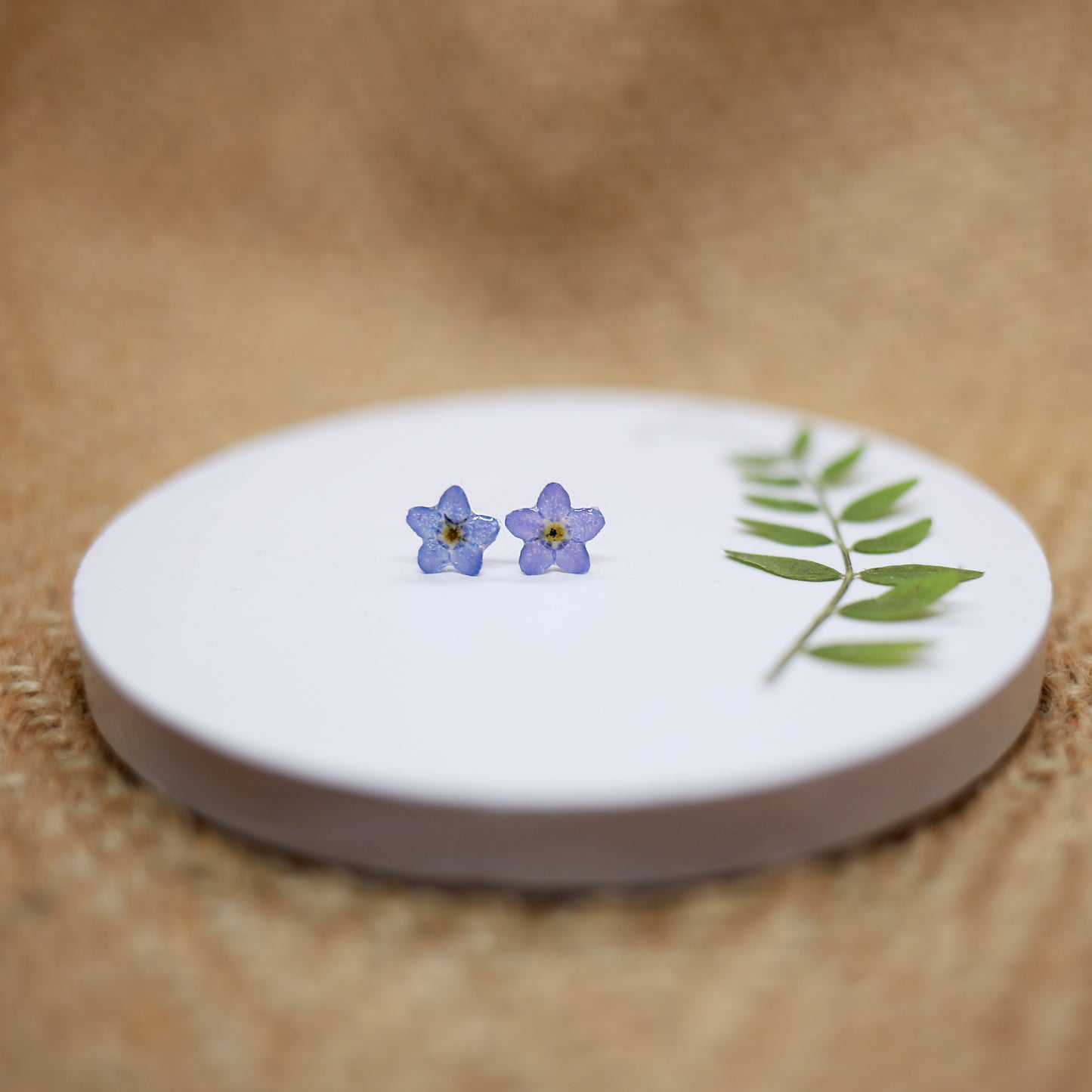 Forget Me Not Sterling Silver Stud Earrings