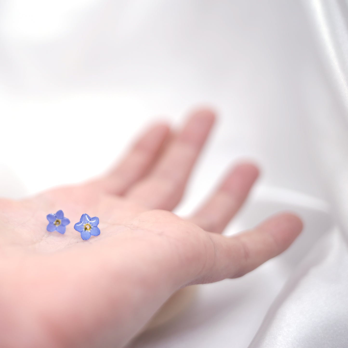 Forget Me Not Sterling Silver Stud Earrings