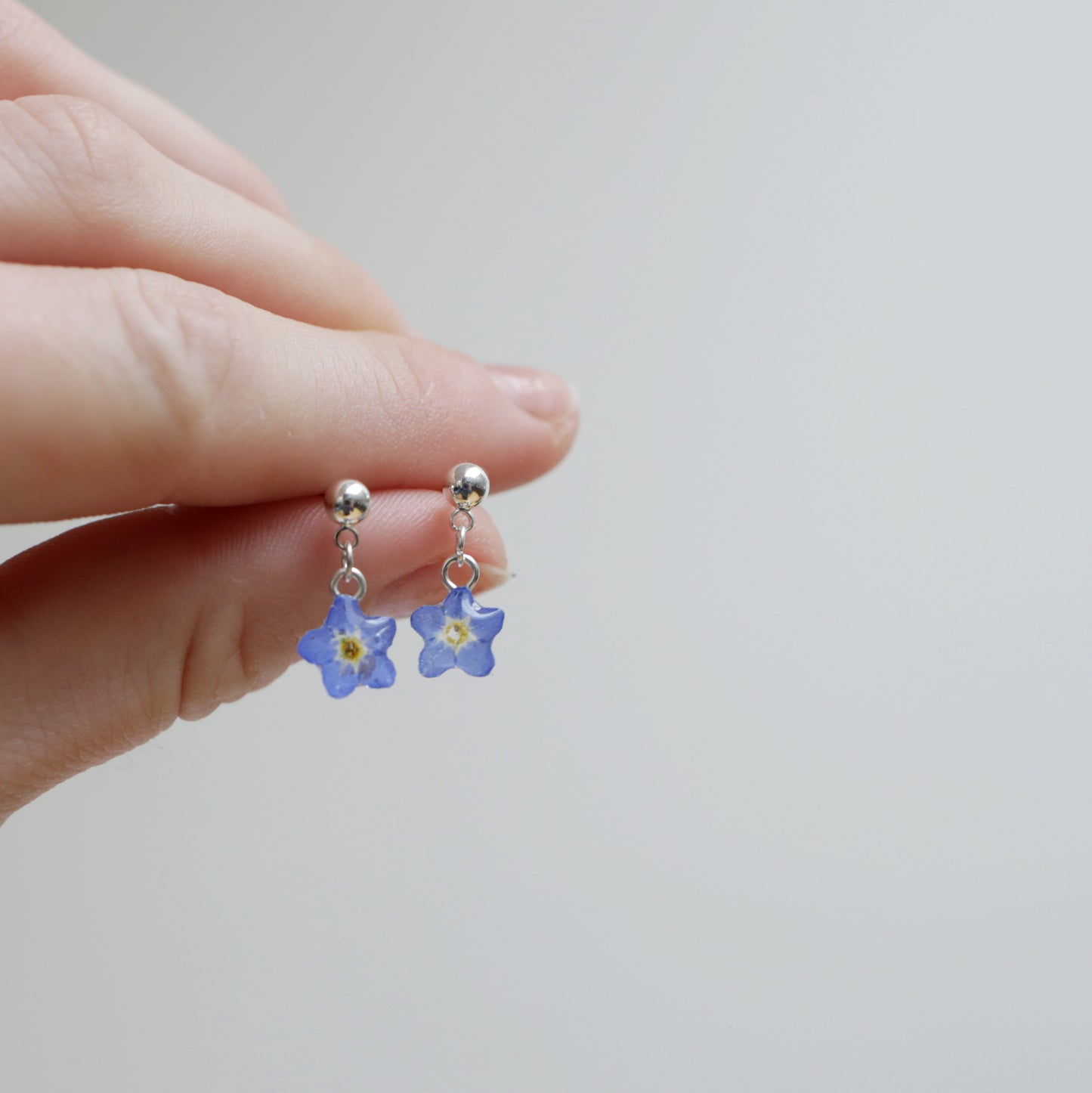 Forget Me Not Dangle Stud Earrings