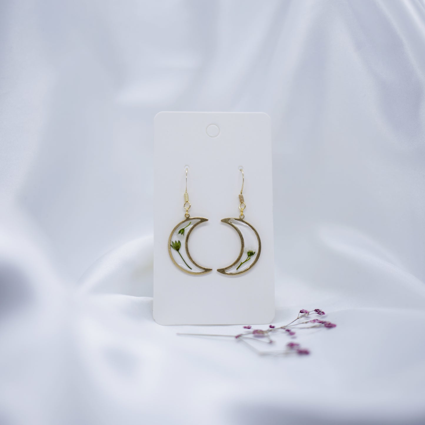 Moon & Flower Earrings