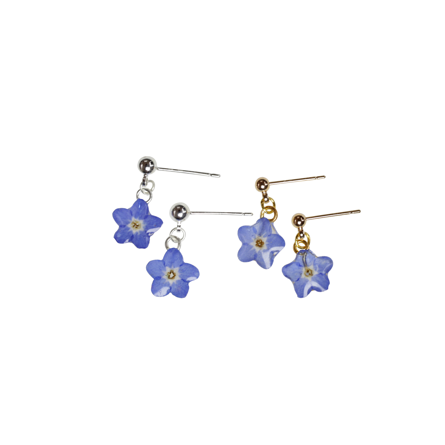 Forget Me Not Dangle Stud Earrings