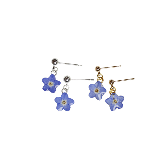 Forget Me Not Dangle Stud Earrings