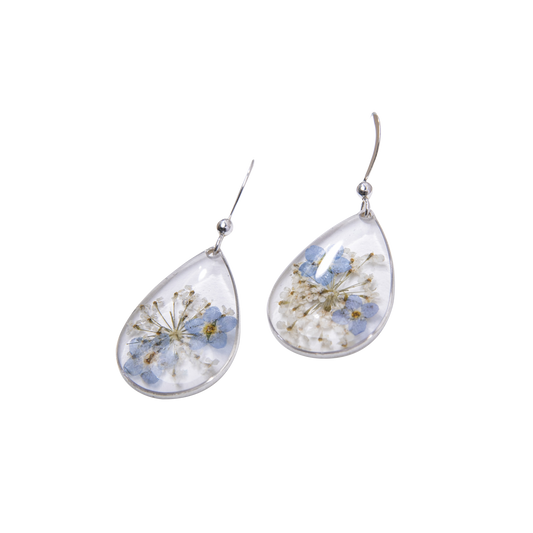 Queen Anne & Forget Me Not Earrings