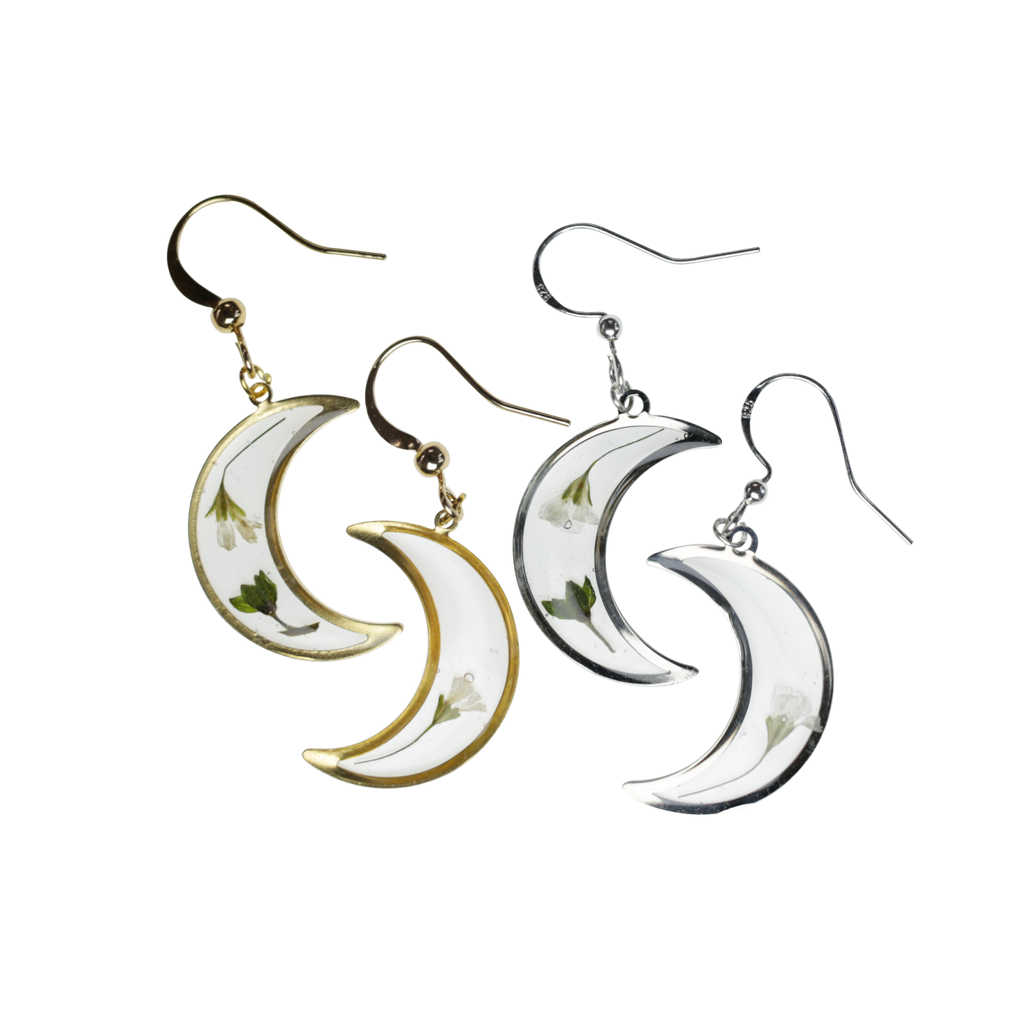 Moon & Flower Earrings
