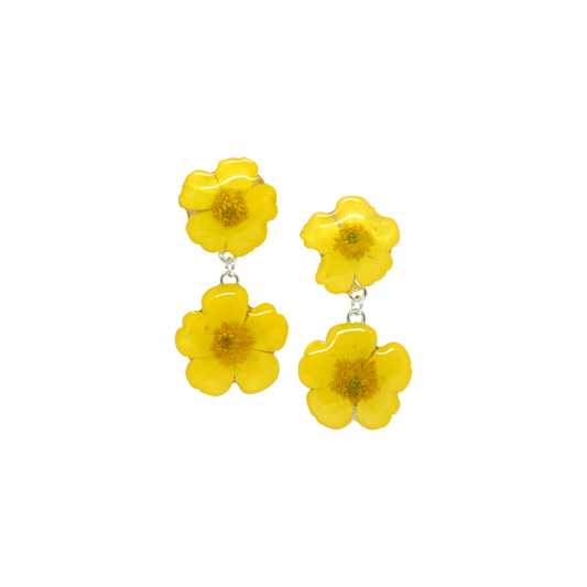 Buttercup Double Dangle Stud Earrings