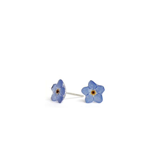 Forget Me Not Sterling Silver Stud Earrings