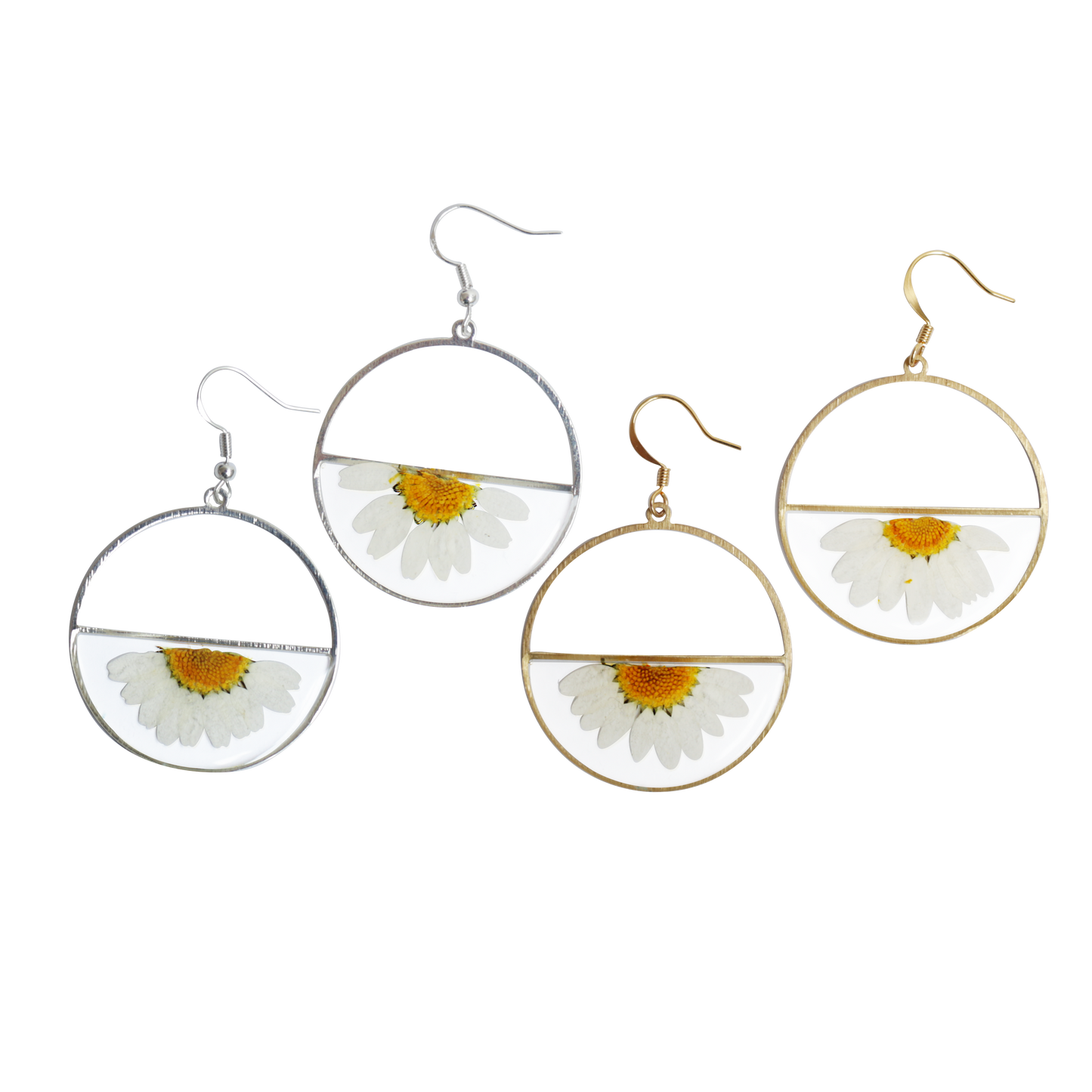 Half Daisy Earrings
