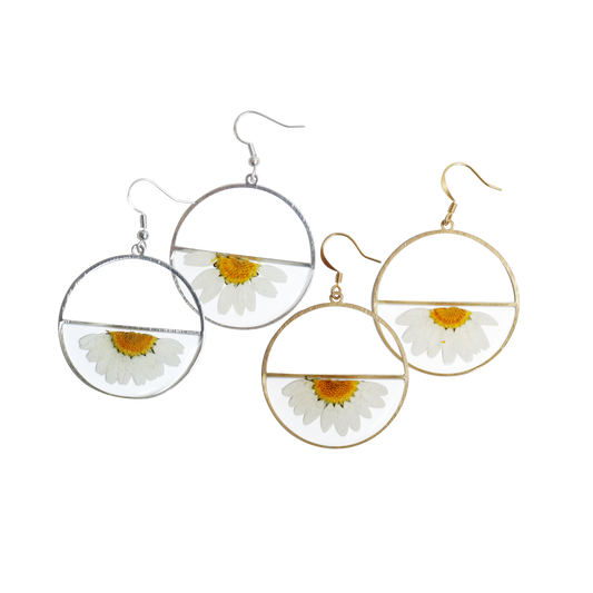 Half Daisy Earrings