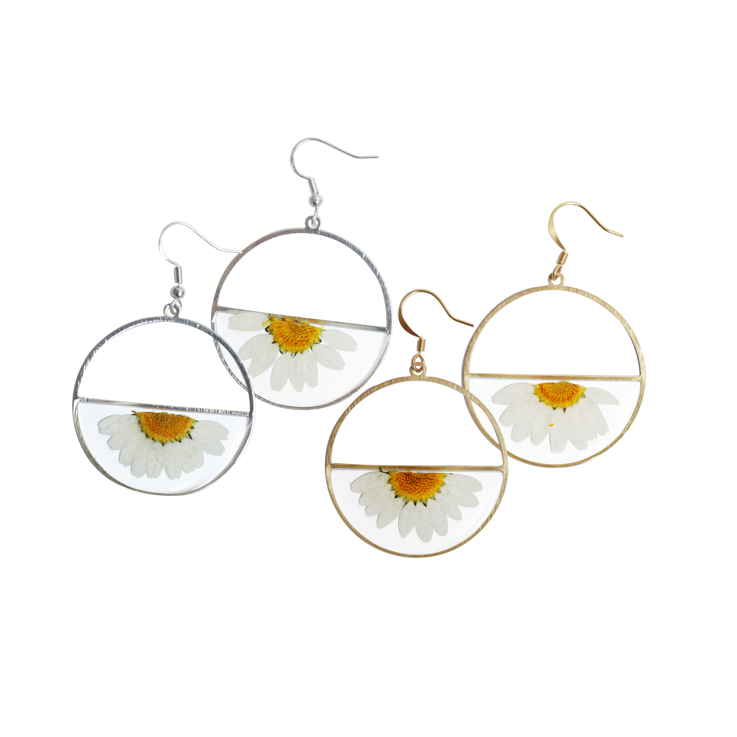 Half Daisy Earrings