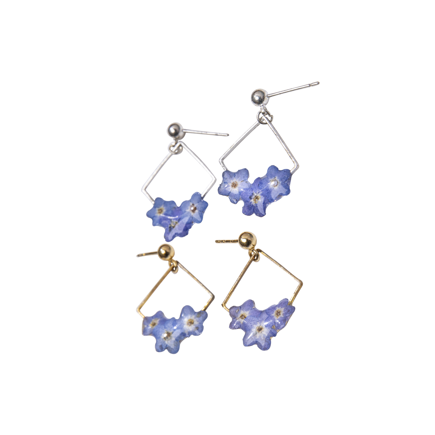 Forget Me Not Art Deco Earrings