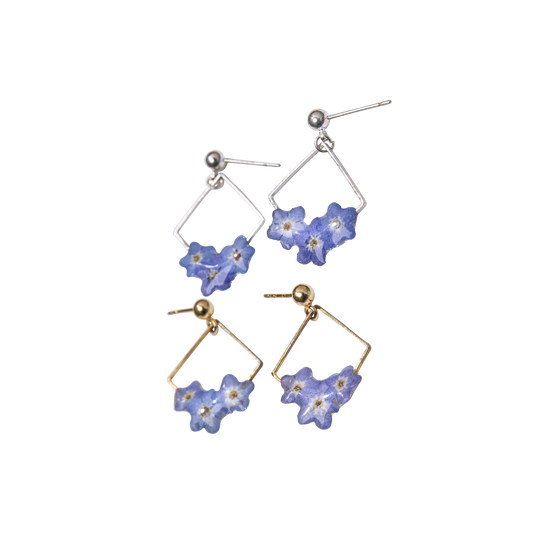 Forget Me Not Art Deco Earrings