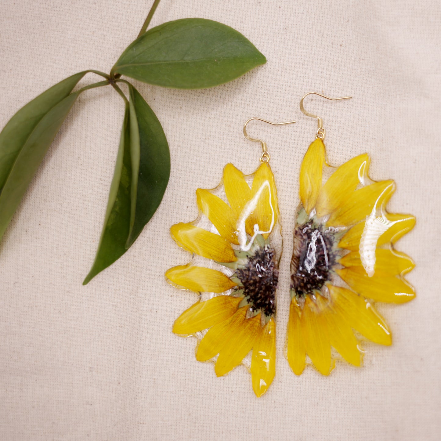 Half Sunflower Earrings