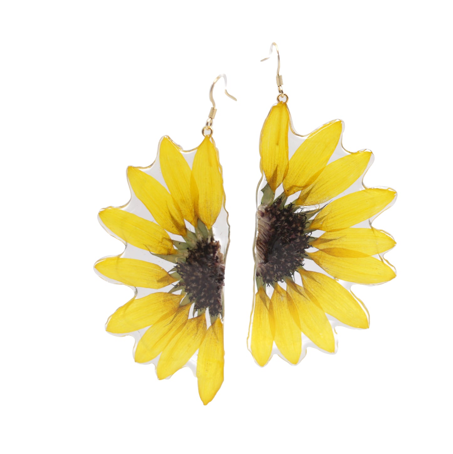 Half Sunflower Earrings