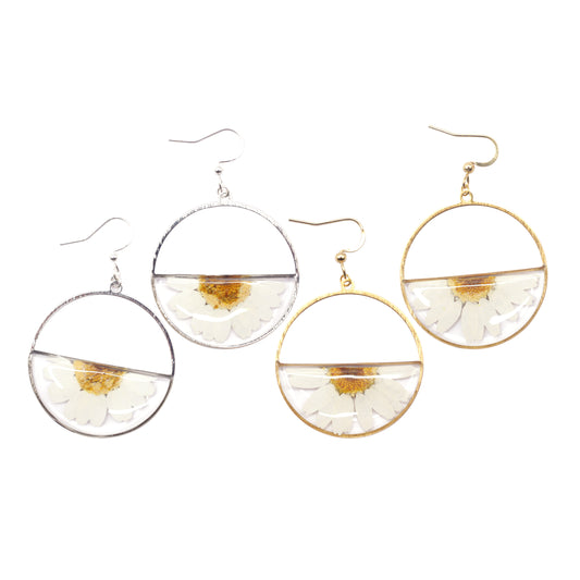 Half Daisy Earrings