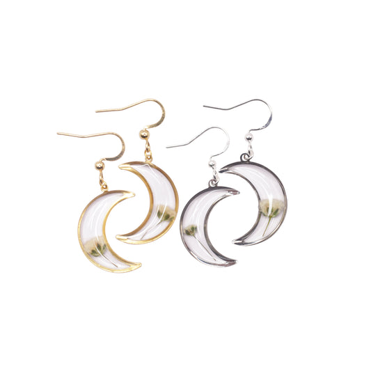 Moon & Flower Earrings