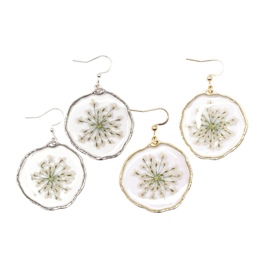 Queen Anne's Lace Wildflower Earrings