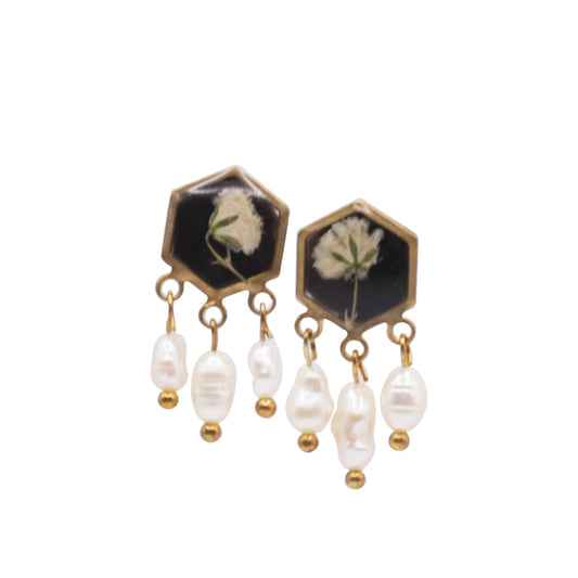 Baby's Breath Freshwater Pearl Studs