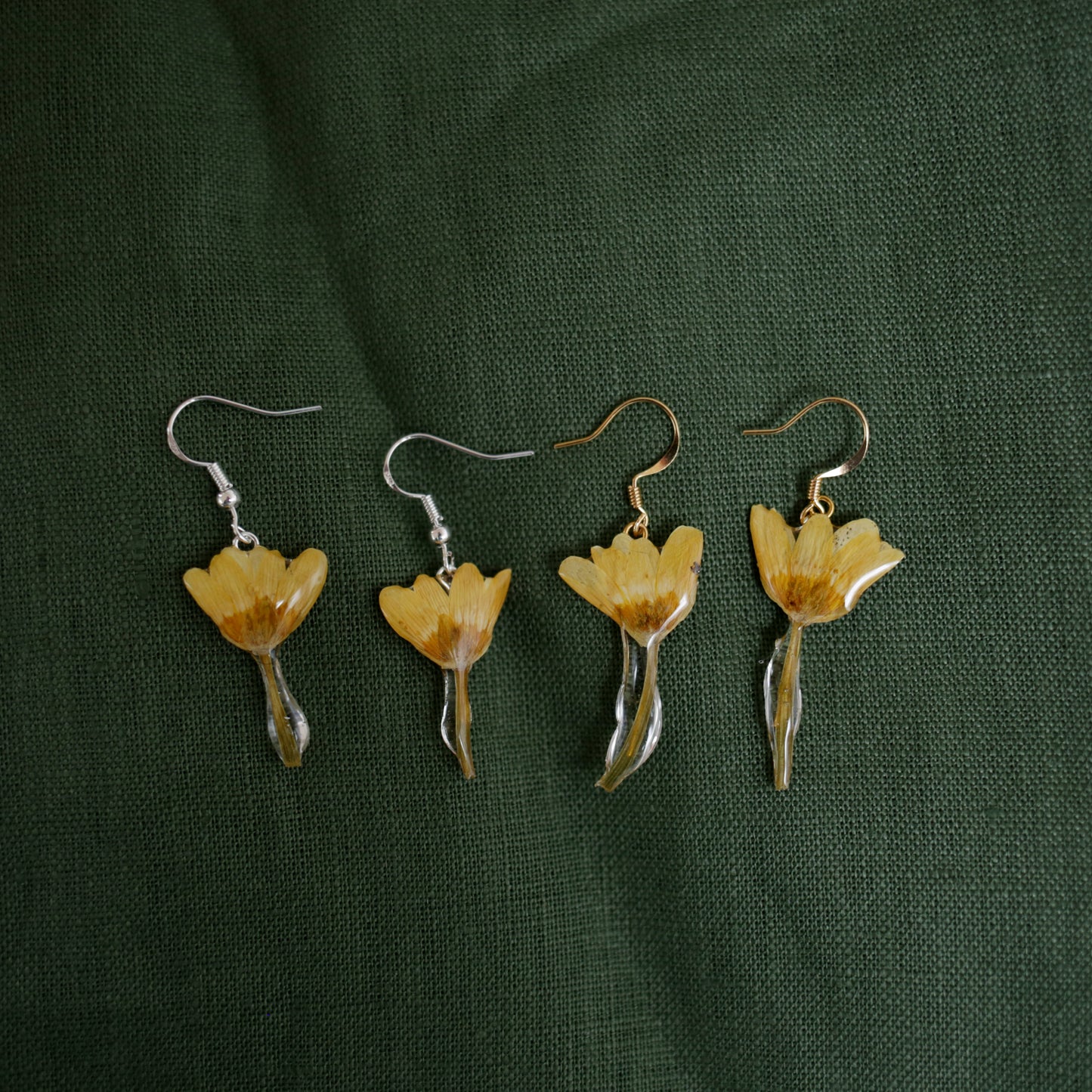 Yellow Bud Earrings