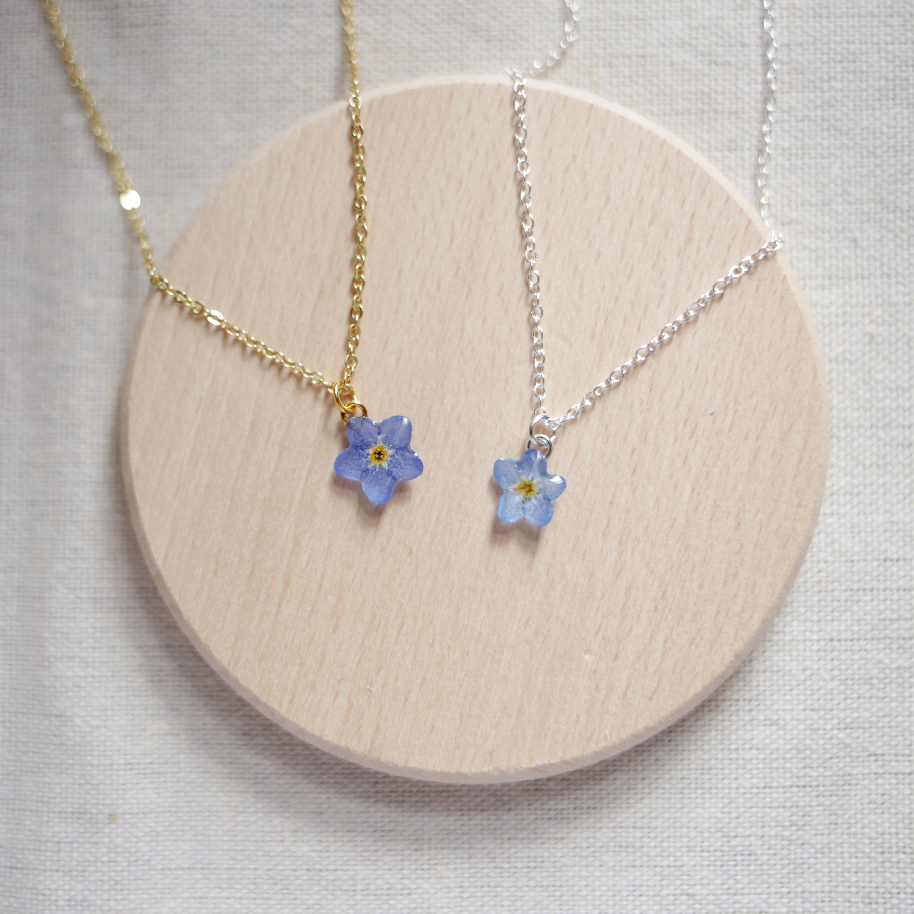 Forget me not pendant shop necklace