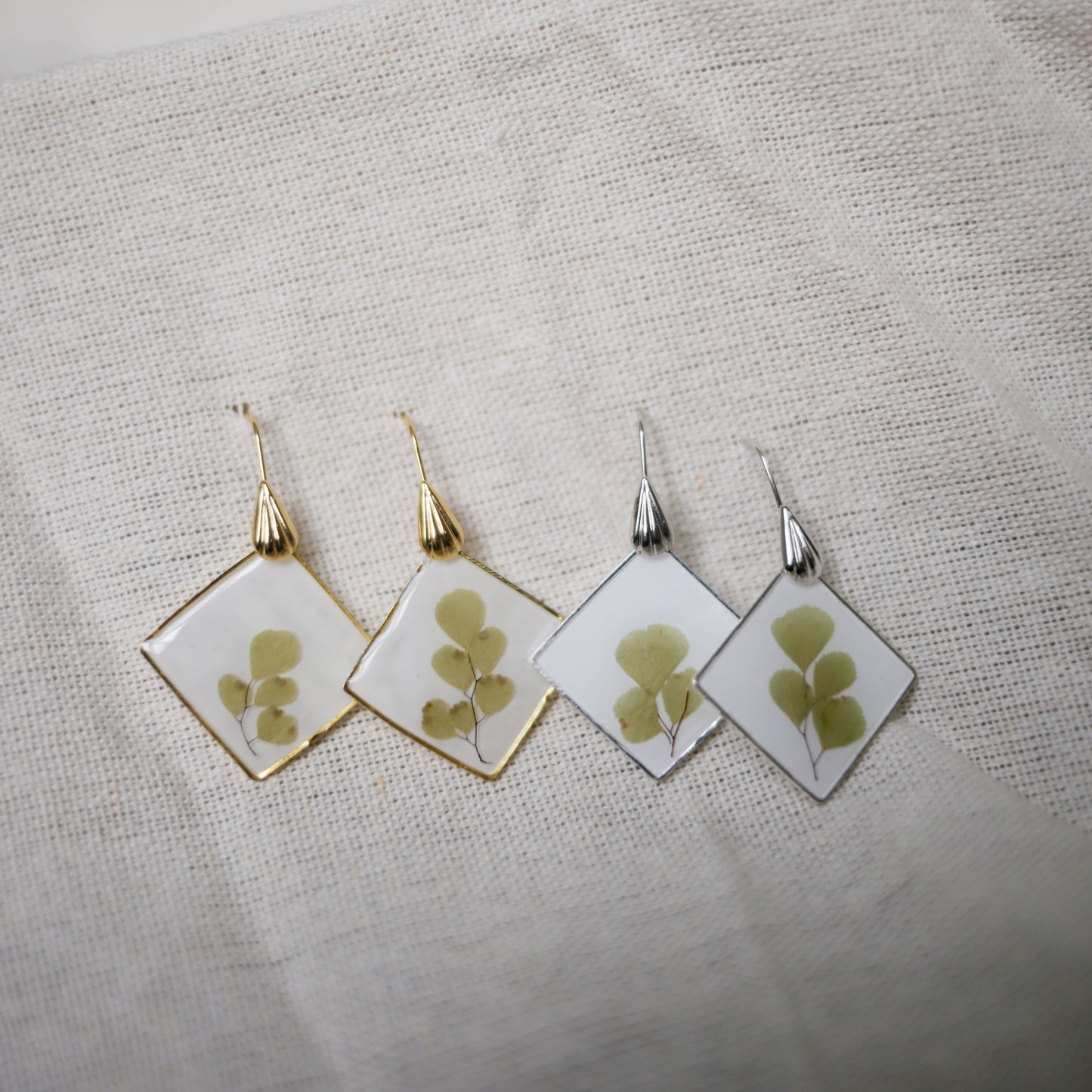 Art Deco Leaf Earrings