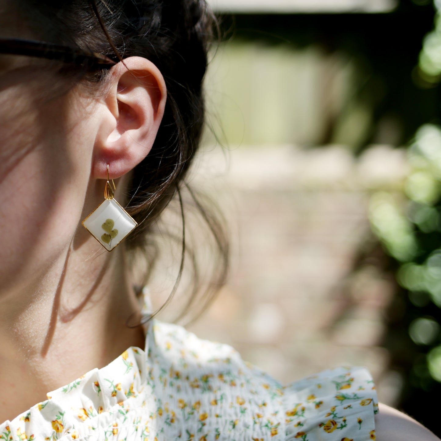 Art Deco Leaf Earrings