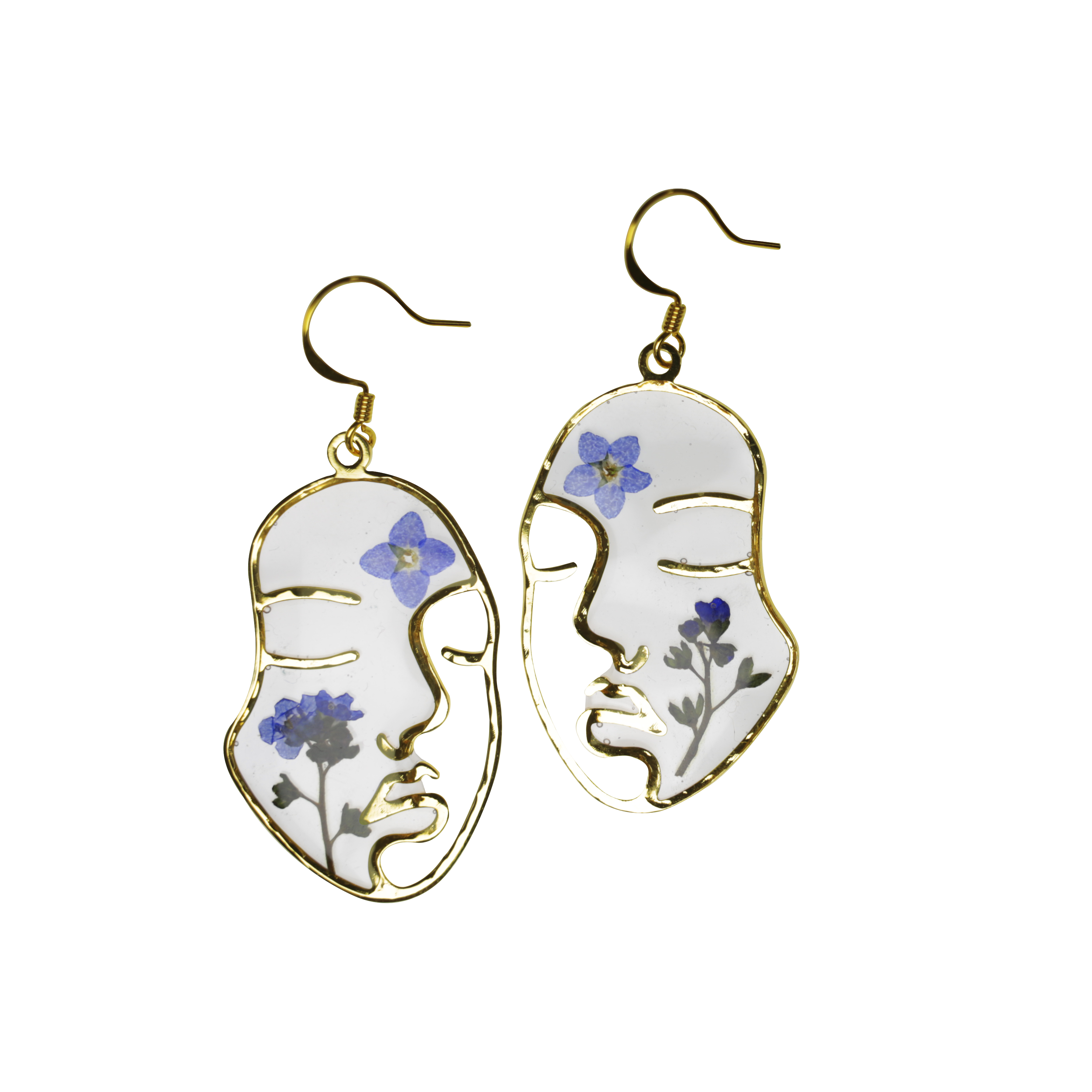 Gold Abstract Face Earrings — GoddessLuxe Jewelry