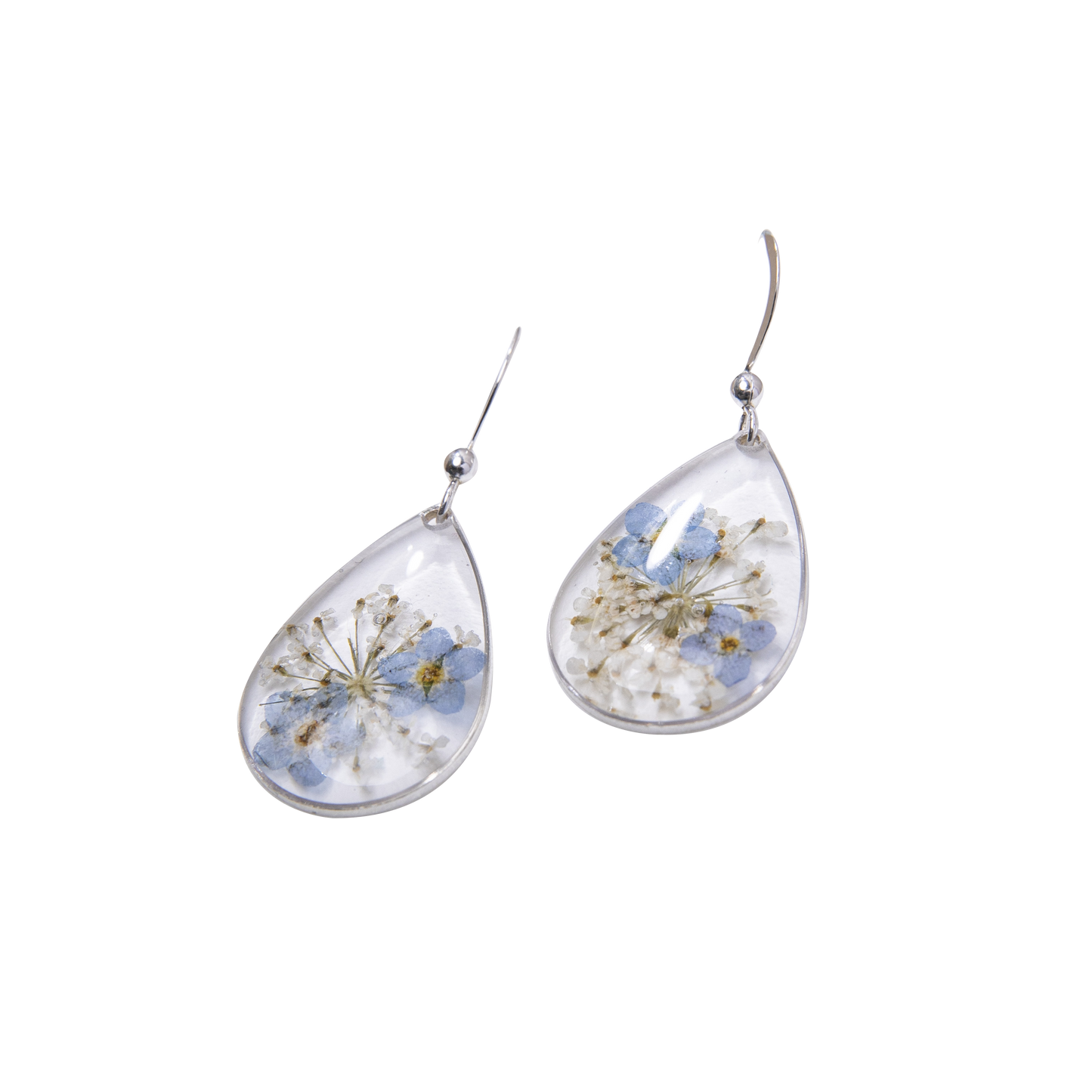 Queen Anne & Forget Me Not Earrings