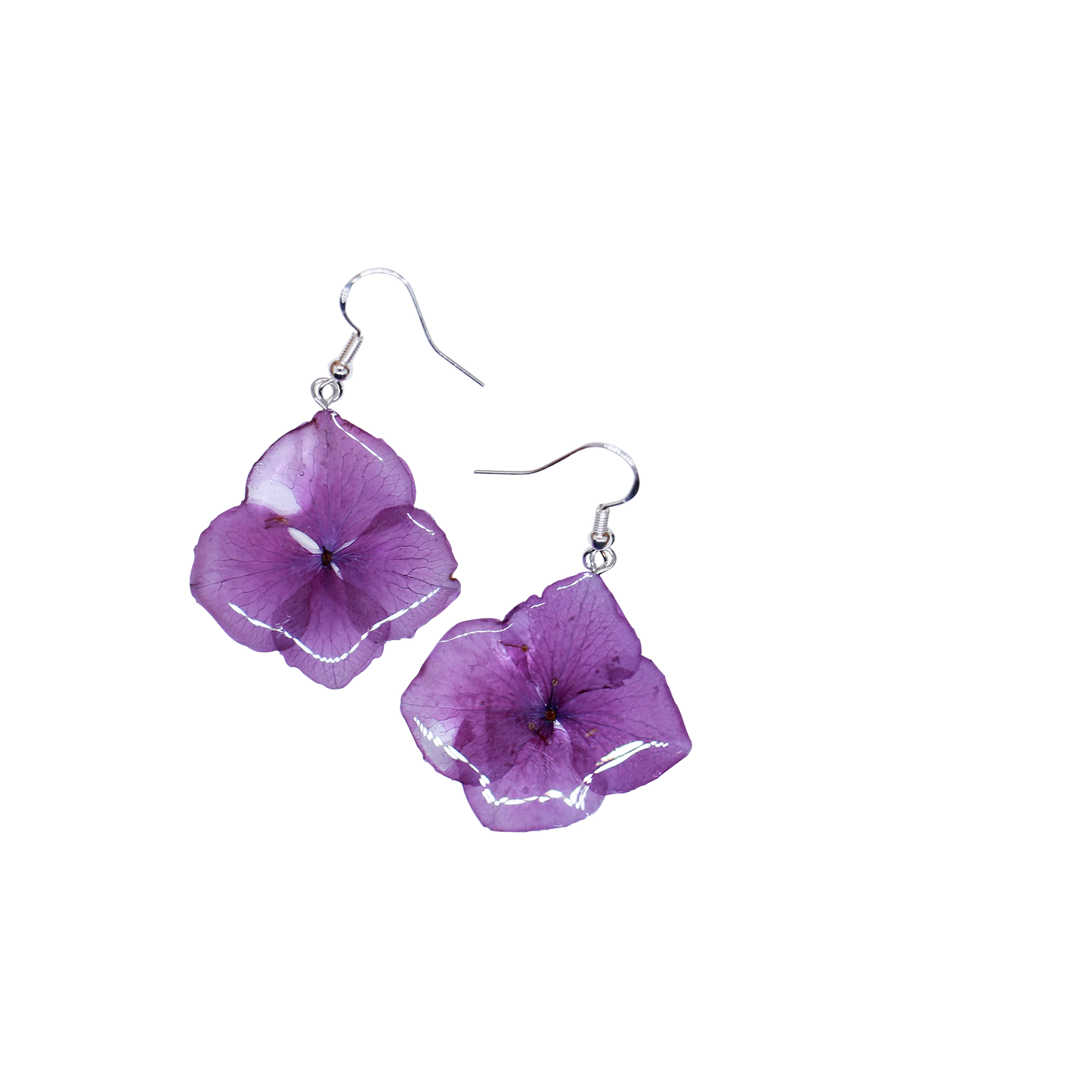 Purple Hydrangea Earrings