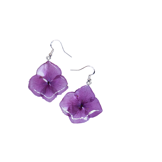Purple Hydrangea Earrings